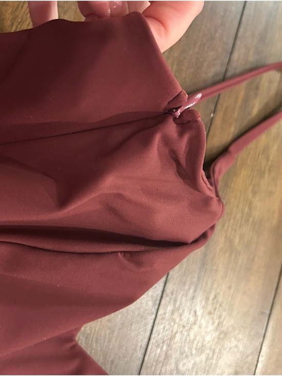 Halara Breezeful Side Zip Wide Leg Quick Dry Jumpsuit Amaranth Burgundy Medium - Picture 9 of 11